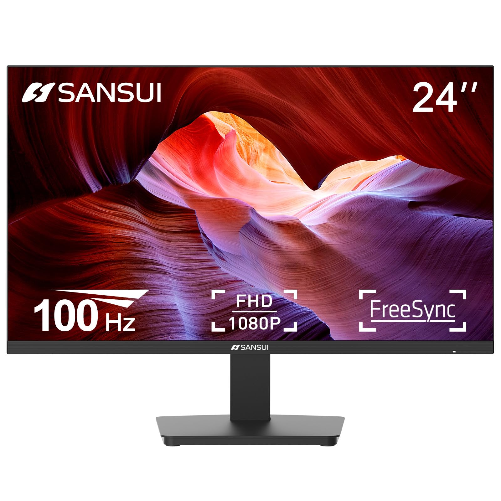 Monitor Sansui Es-24f2, 24 Pulgadas, Fhd, 100 Hz, Hdmi, Vga, Soporte Vesa - Venta Internacional.