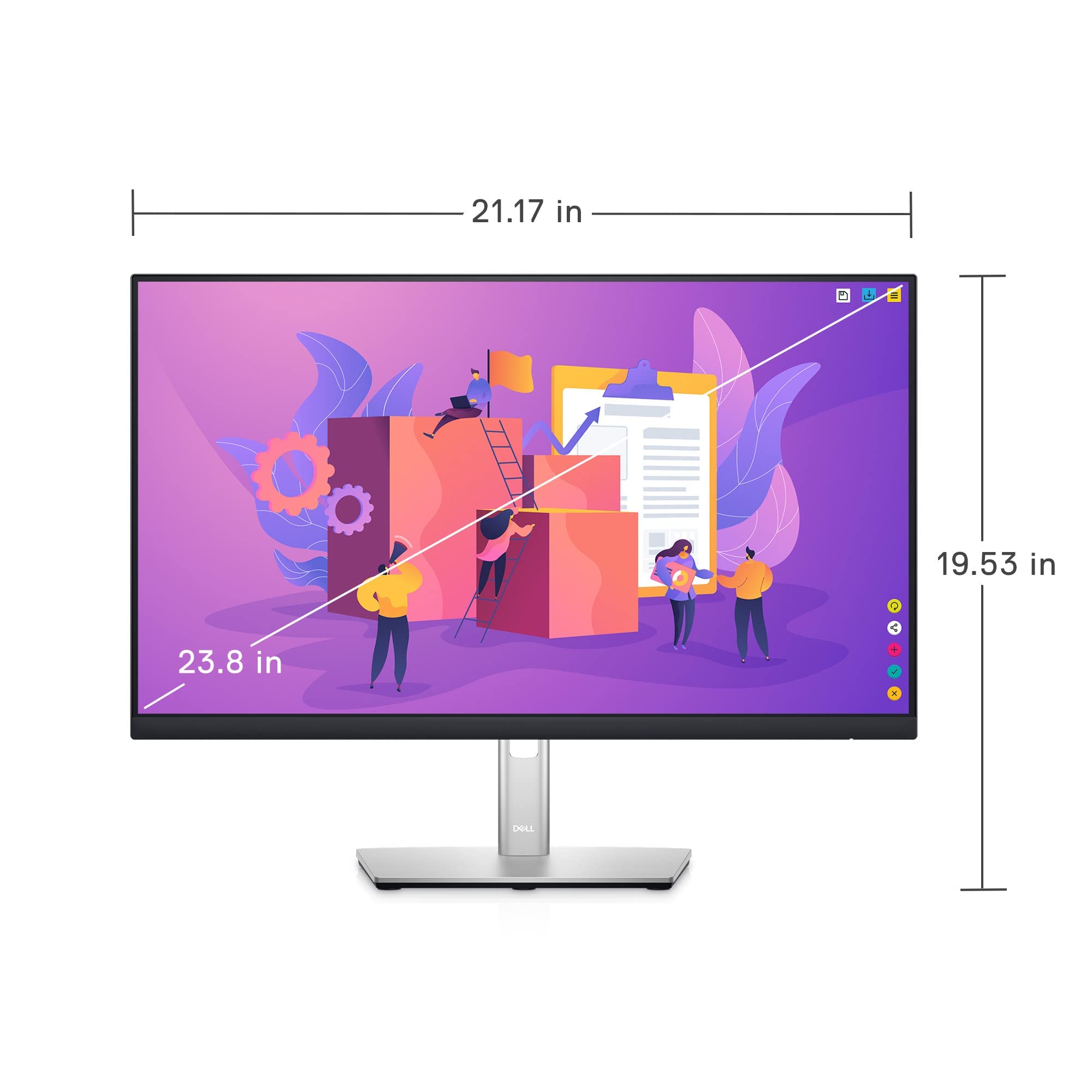Foto 4 pulgar | Monitor Dell P2422h Con Tecnología Ips Full Hd 1080p De 24 Pulgadas - Venta Internacional.