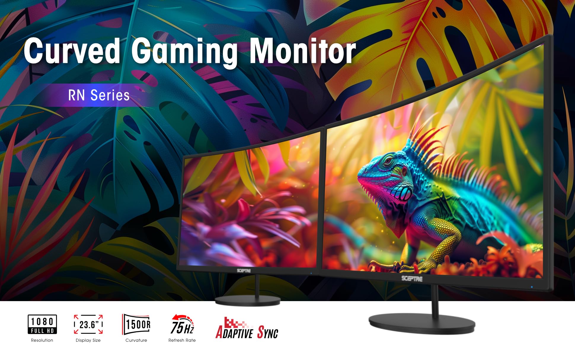 Foto 4 pulgar | Monitor Curvo De 24 Pulgadas, Fhd, 100 Hz, Paquete De 2 Con Altavoces 99% Srgb - Venta Internacional.