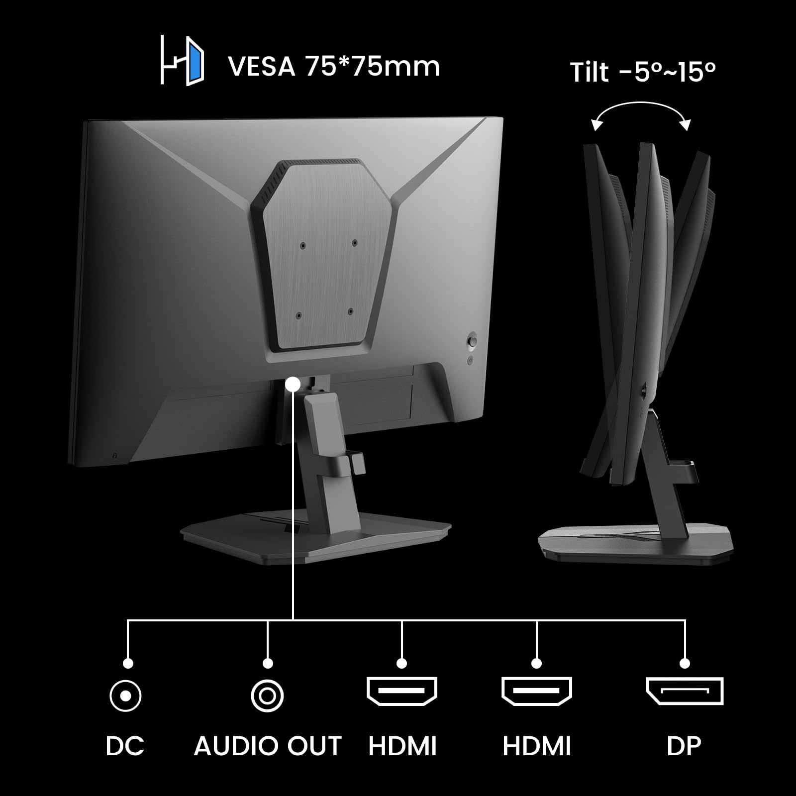 Foto 8 pulgar | Monitor Para Juegos Sansui Panel Ips De 24 Pulgadas, 180 Hz, 1 Ms, 110% Srgb - Venta Internacional.