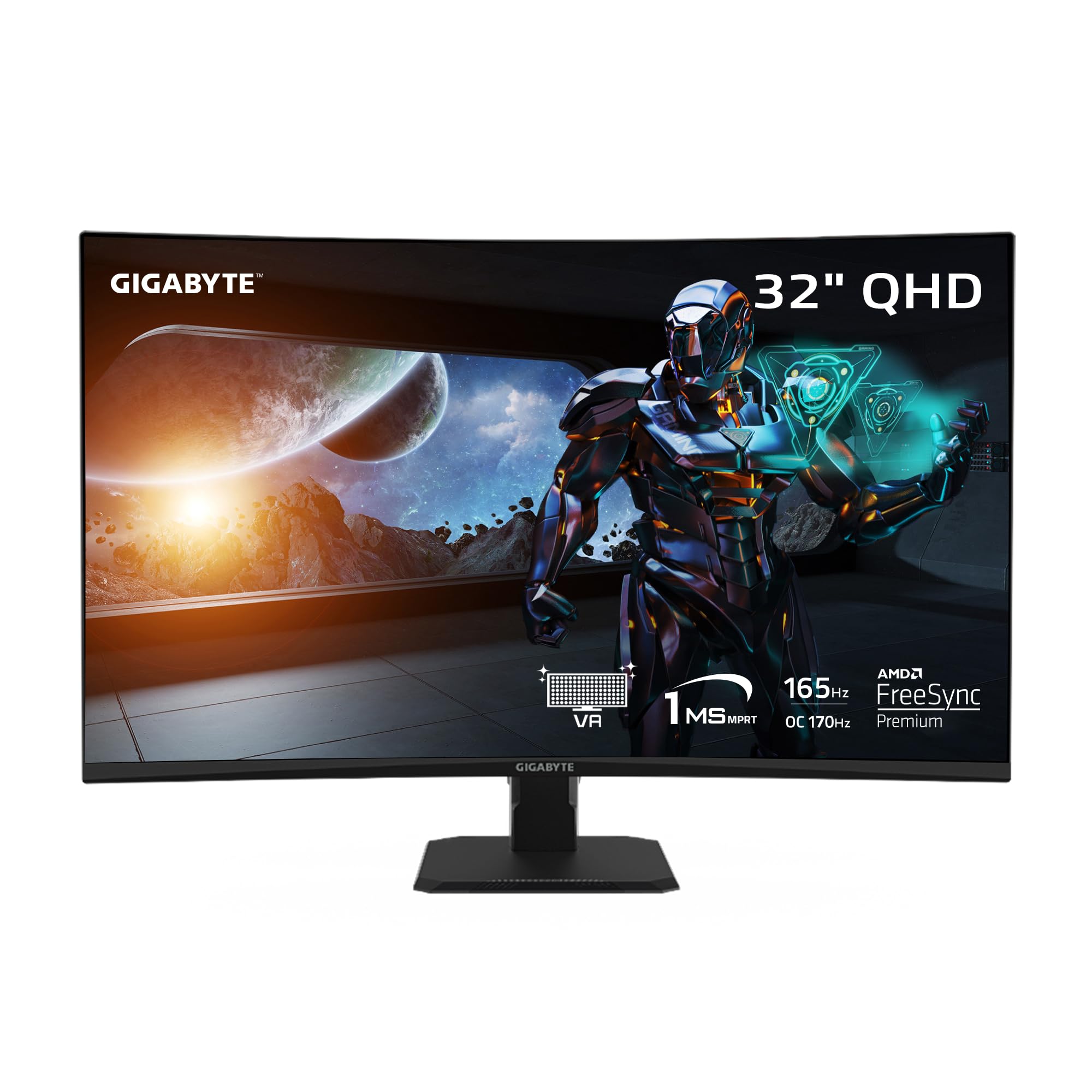 Monitor Gigabyte Gs32qc De 32 Pulgadas Va Curvo Qhd 2560 X 1440 - Venta Internacional.