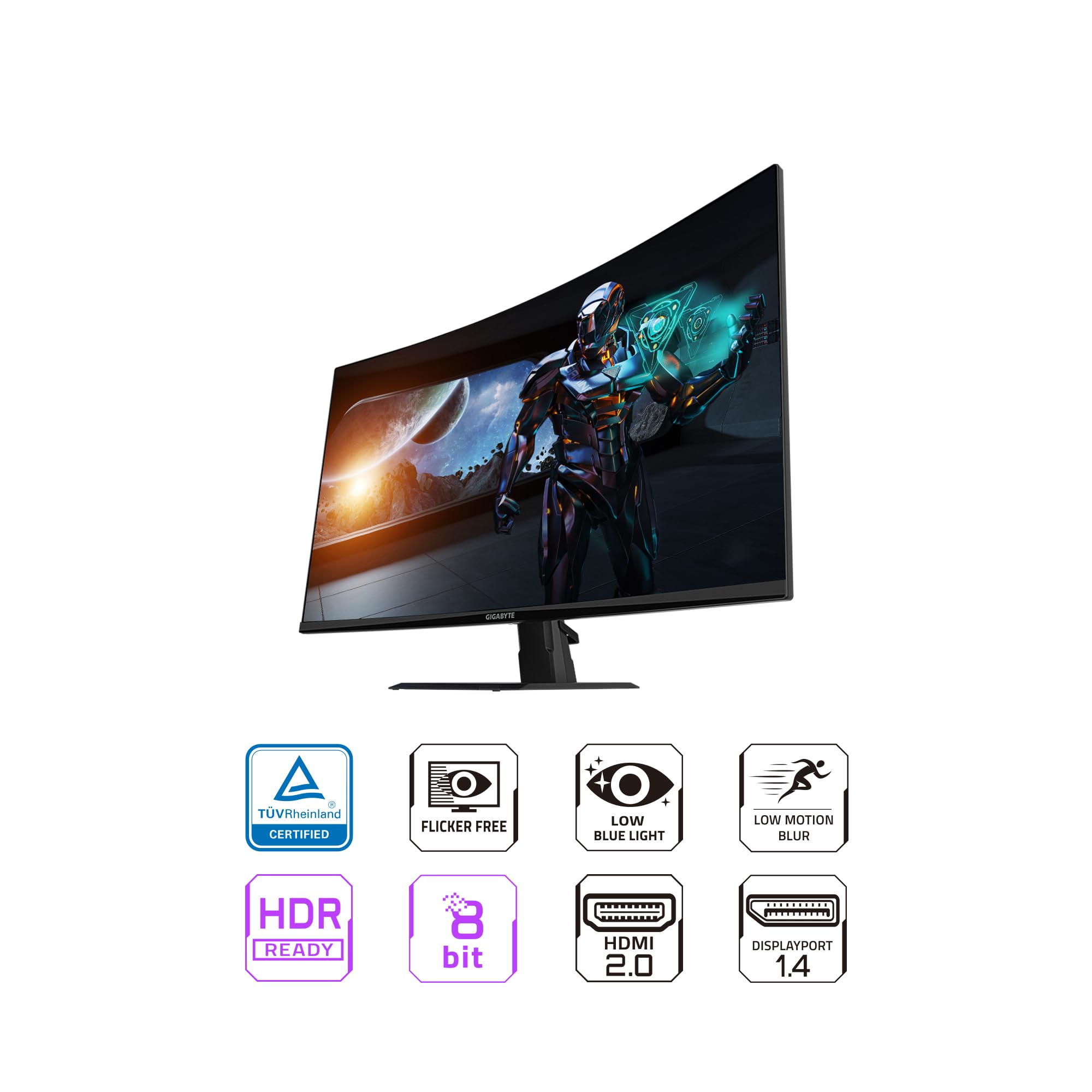 Foto 3 pulgar | Monitor Gigabyte Gs32qc De 32 Pulgadas Va Curvo Qhd 2560 X 1440 - Venta Internacional.