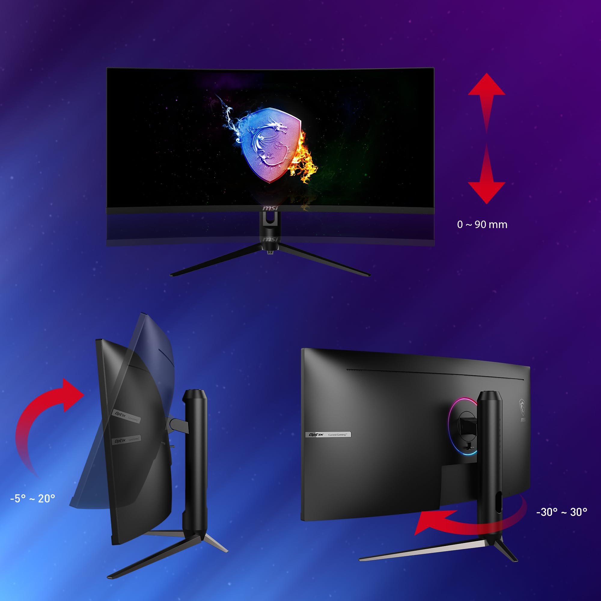 Foto 5 | Monitor MSI MAG342CQPV para Juegos de 34'' 3440 x 1440 UWQHD 100 Hz - Venta Internacional
