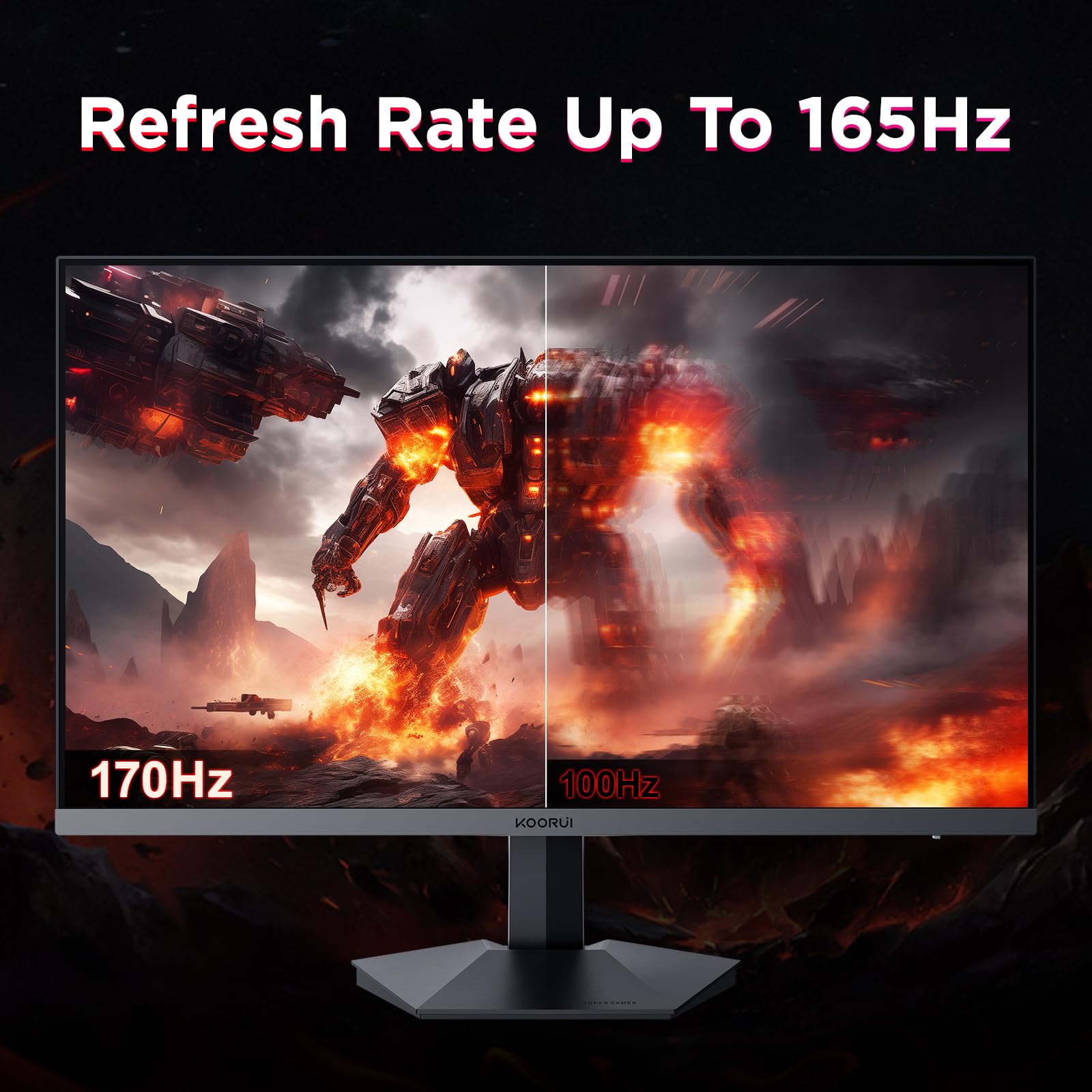 Foto 4 pulgar | Monitor Para Juegos Koorui Pantalla Wqhd Va De 27 Pulgadas, 165 Hz Y 1440p - Venta Internacional.