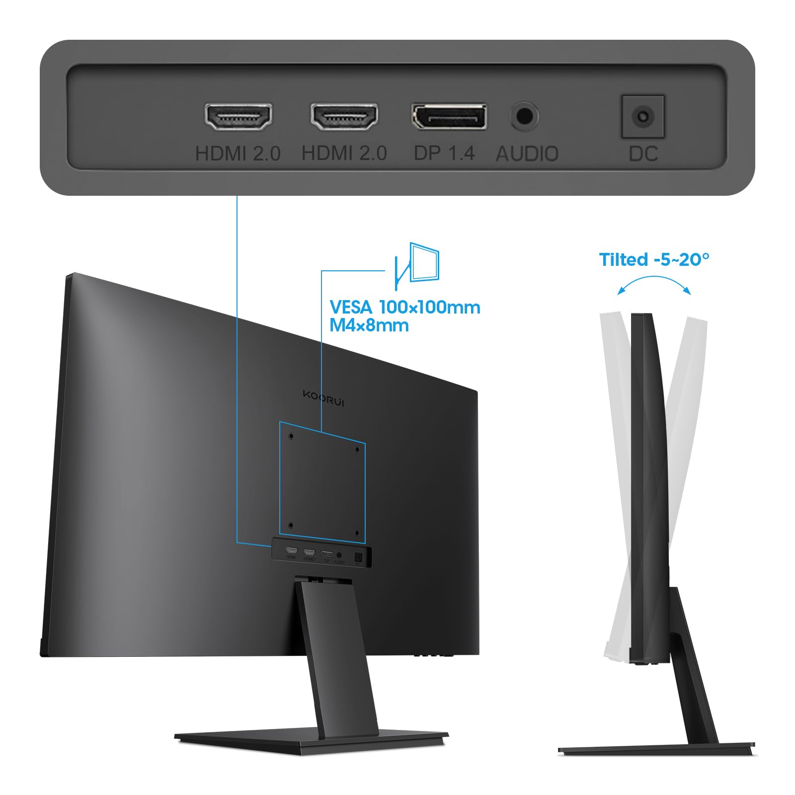 Foto 6 pulgar | Monitor Koorui 4k Uhd (3840 X 2160) Ips 60 Hz Hdr10 De 27 Pulgadas - Venta Internacional.