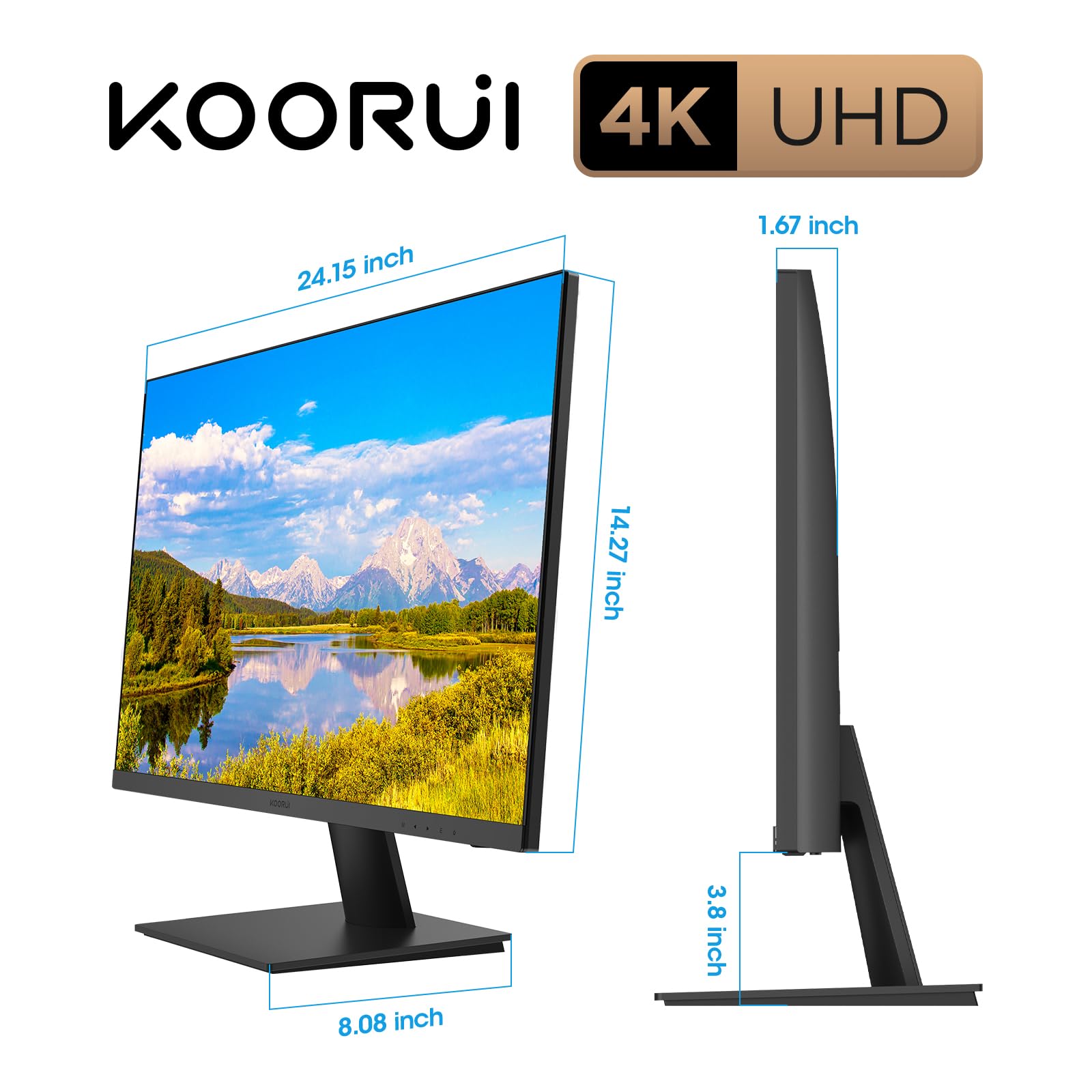 Foto 7 pulgar | Monitor Koorui 4k Uhd (3840 X 2160) Ips 60 Hz Hdr10 De 27 Pulgadas - Venta Internacional.
