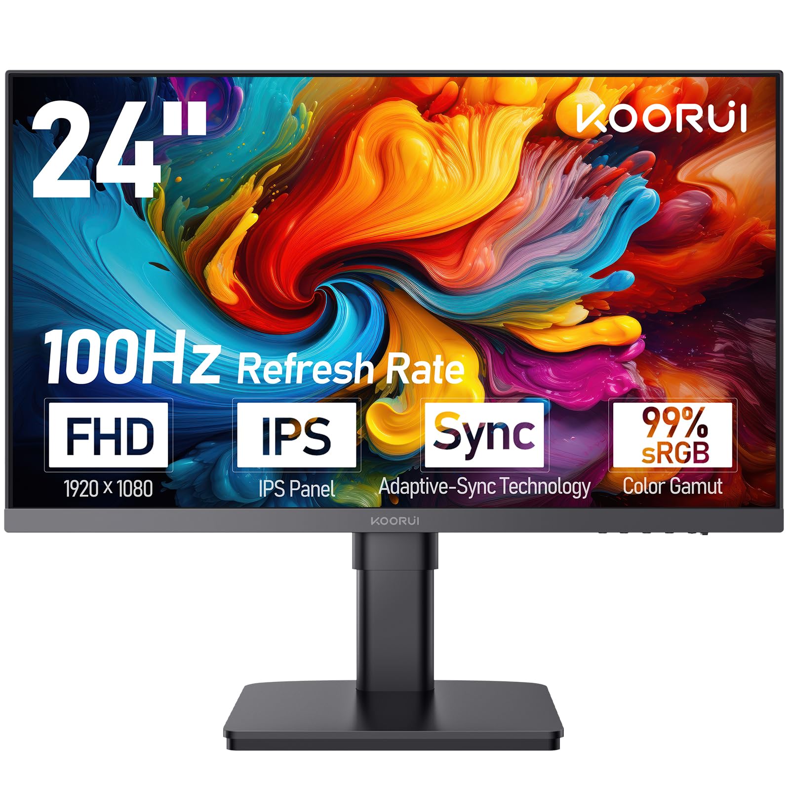 Foto 2 pulgar | Monitor Koorui 24n6 24'' Full Hd 1920 X 1080 100 Hz Ips Negro - Venta Internacional