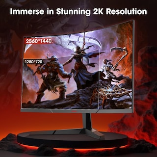 Foto 4 | Monitor para Videojuegos Koorui 27e6qca 27 Pulgadas Qhd 180 Hz Curvo con Adaptivesync - Venta Internacional