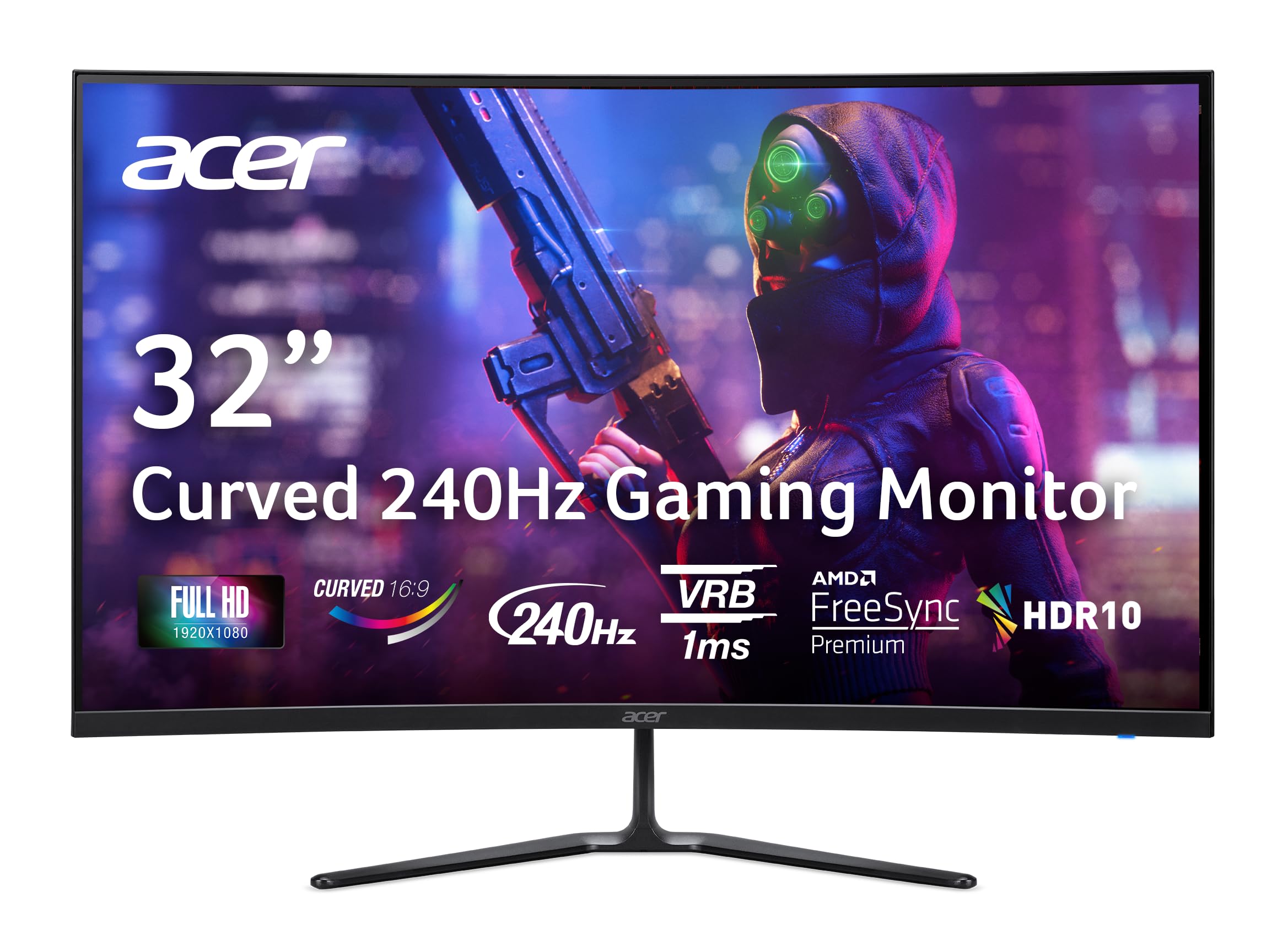 Foto 2 pulgar | Monitor Acer Nitro Ed320q X2bmiipx 31,5 Pulgadas Fhd 240 Hz Curvo - Venta Internacional.