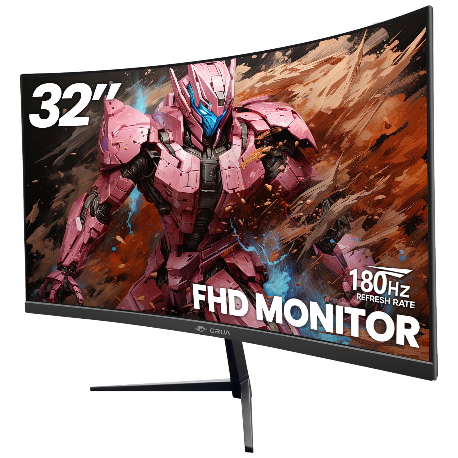 Monitor Para Videojuegos Crua 32 Pulgadas Fhd (1920 X 1080) 180 Hz Curvo - Venta Internacional.