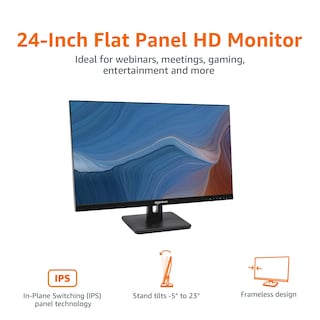 Foto 2 | Monitor Amazon Basics De 24 Pulgadas, Ips, 75 Hz, Fhd 1080p, Hdmi, Negro - Venta Internacional.
