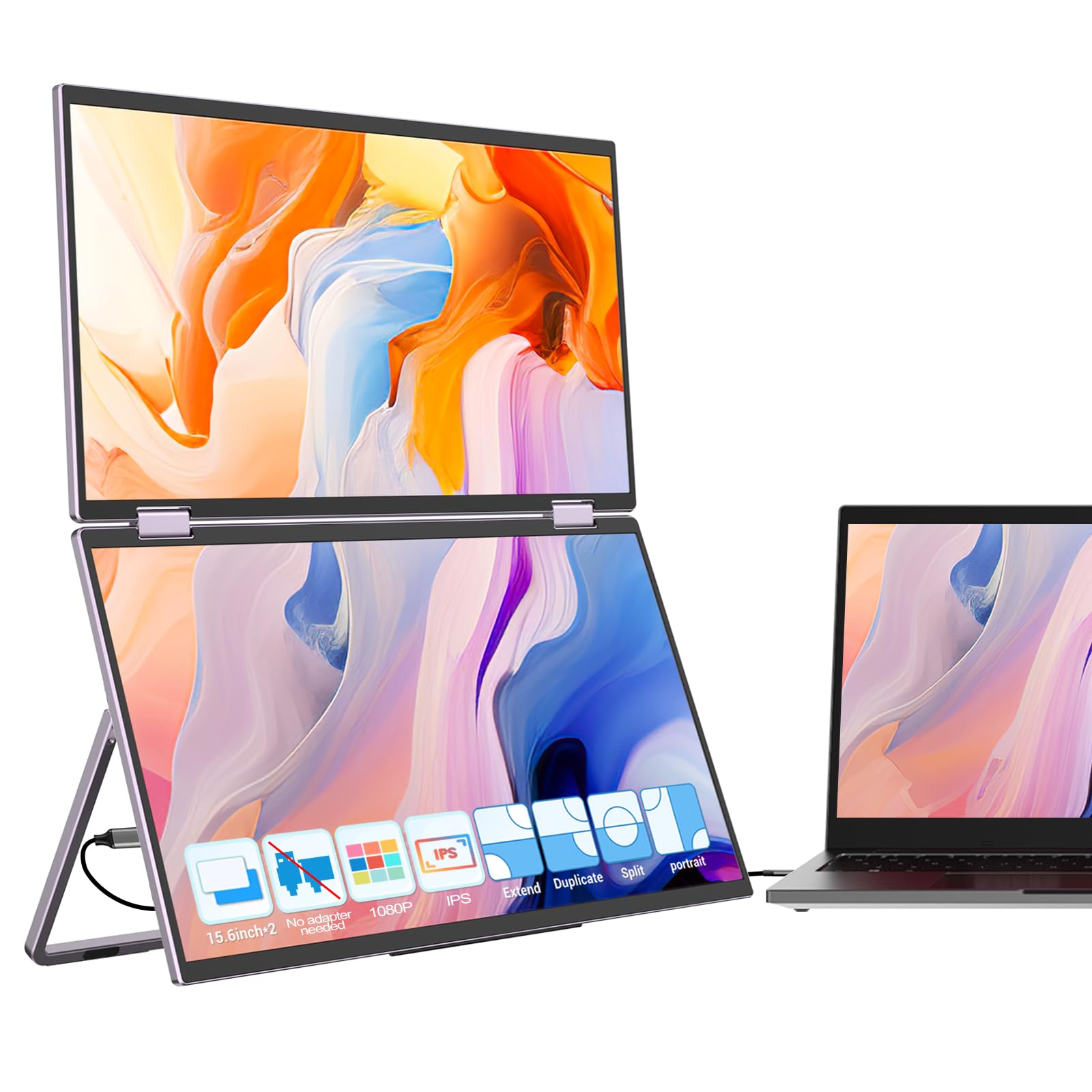 Foto 1 | Extensor De Pantalla Para Portátil Innoview De 15.6 Pulgadas Y 1080p Con Triple Monitor - Venta Internacional.