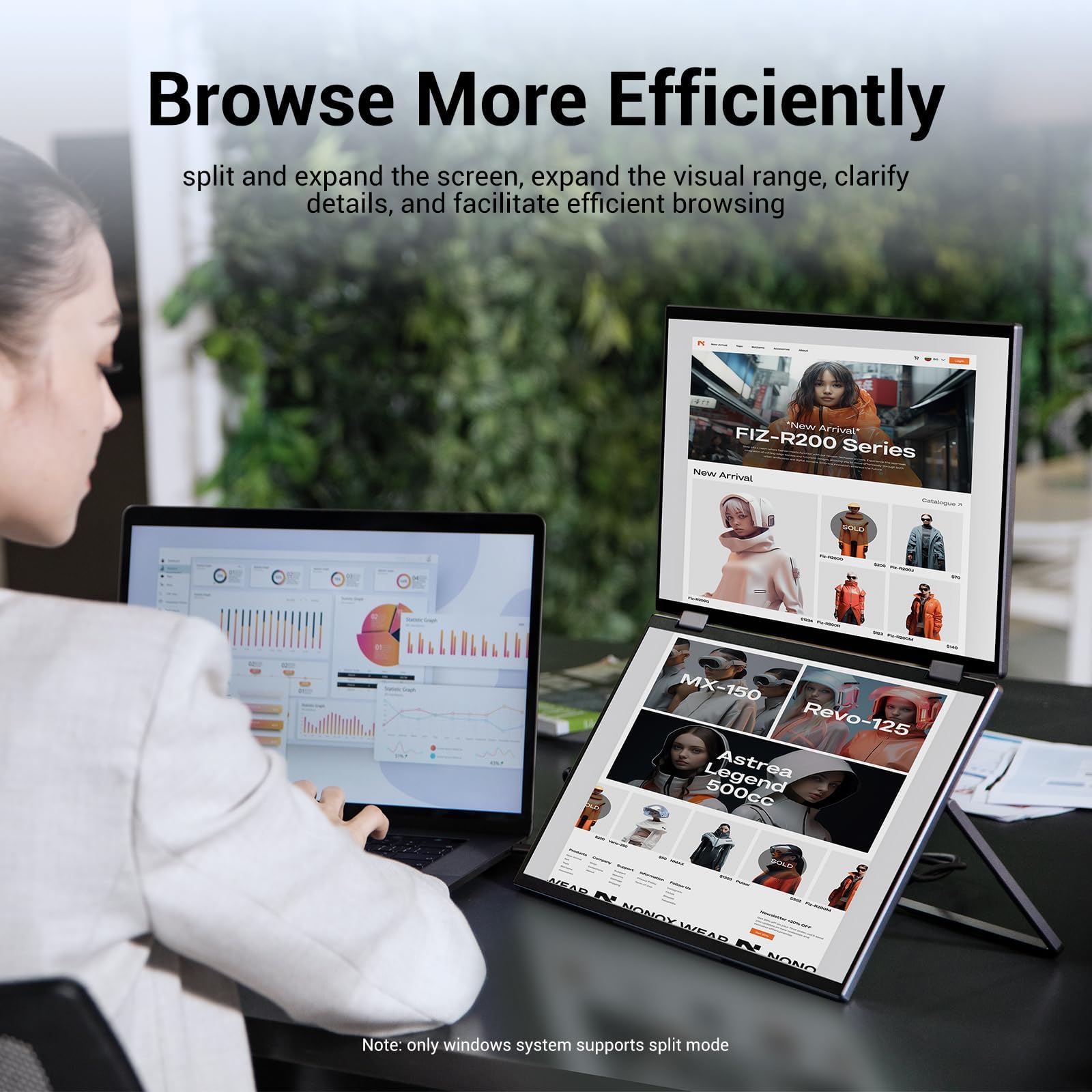 Foto 5 | Extensor De Pantalla Para Portátil Innoview De 15.6 Pulgadas Y 1080p Con Triple Monitor - Venta Internacional.