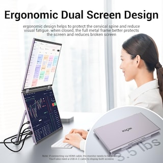 Foto 6 | Extensor De Pantalla Para Portátil Innoview De 15.6 Pulgadas Y 1080p Con Triple Monitor - Venta Internacional.