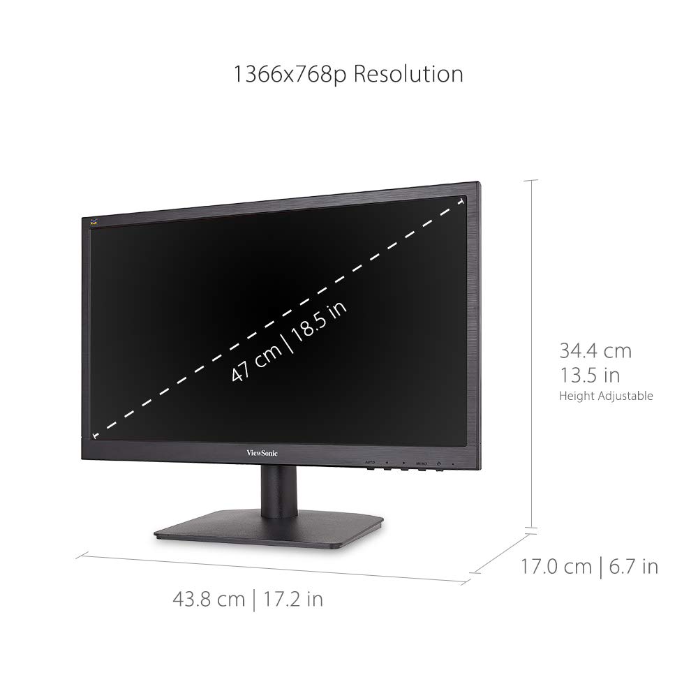 Foto 3 | Monitor Viewsonic Va1903h 19'' Wxga 1366x768p Hdmi Negro - Venta Internacional.