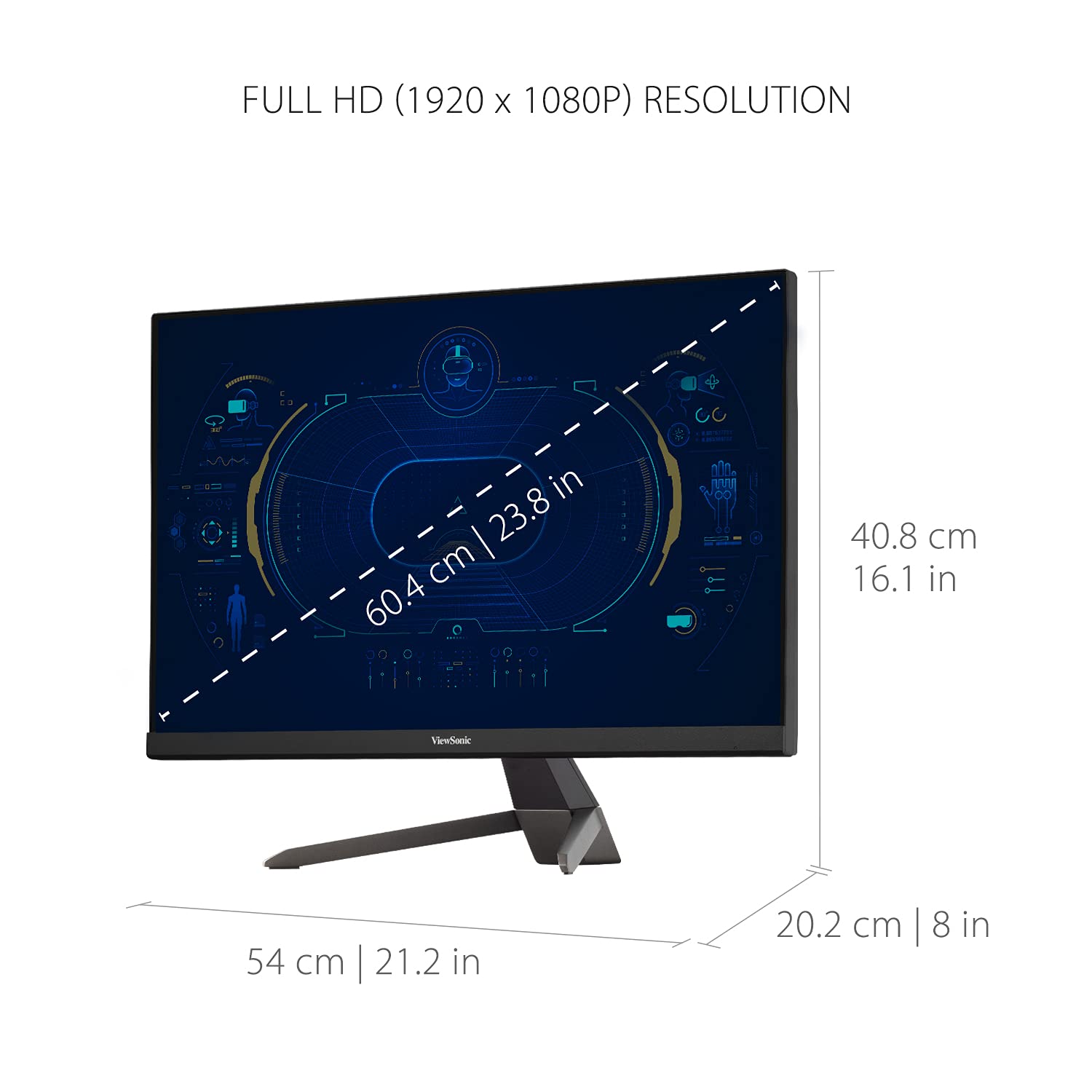 Foto 5 pulgar | Monitor Para Videojuegos Viewsonic Vx2467-mhd De 24 Pulgadas, 1080p, 100 Hz, 1 Ms - Venta Internacional.