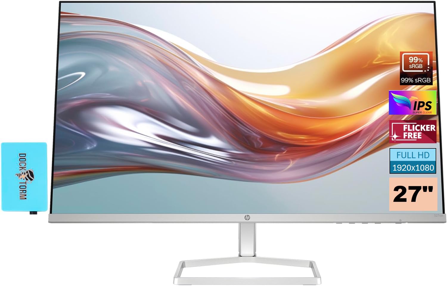 Monitor De Ordenador Hp Ips De 27 Pulgadas 1080p Full Hd 75 Hz, Plateado - Venta Internacional.