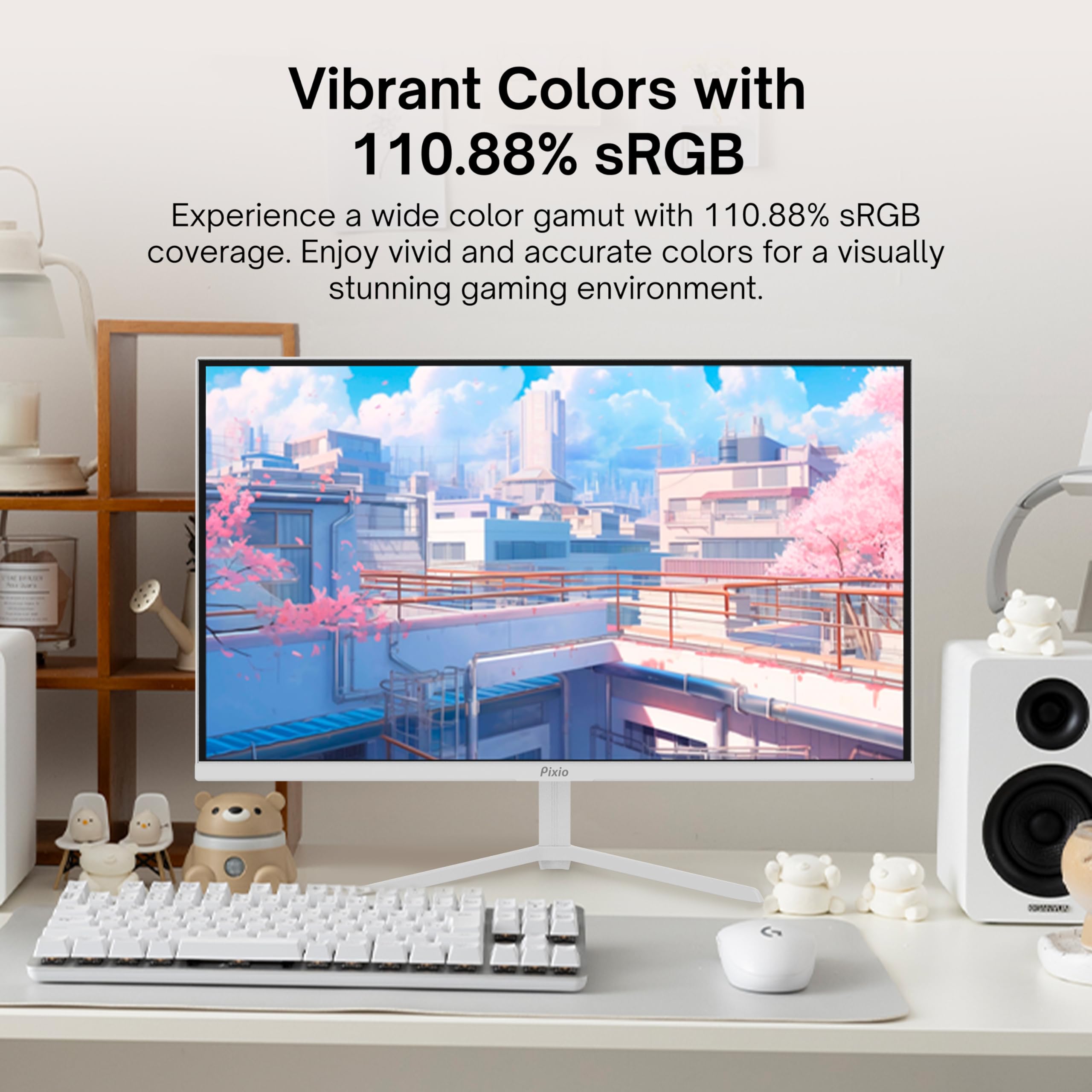 Foto 6 | Monitor Pixio Px248 Prime V2 Blanco De 24 Pulgadas Fhd 1920 X 1080 180 Hz - Venta Internacional.