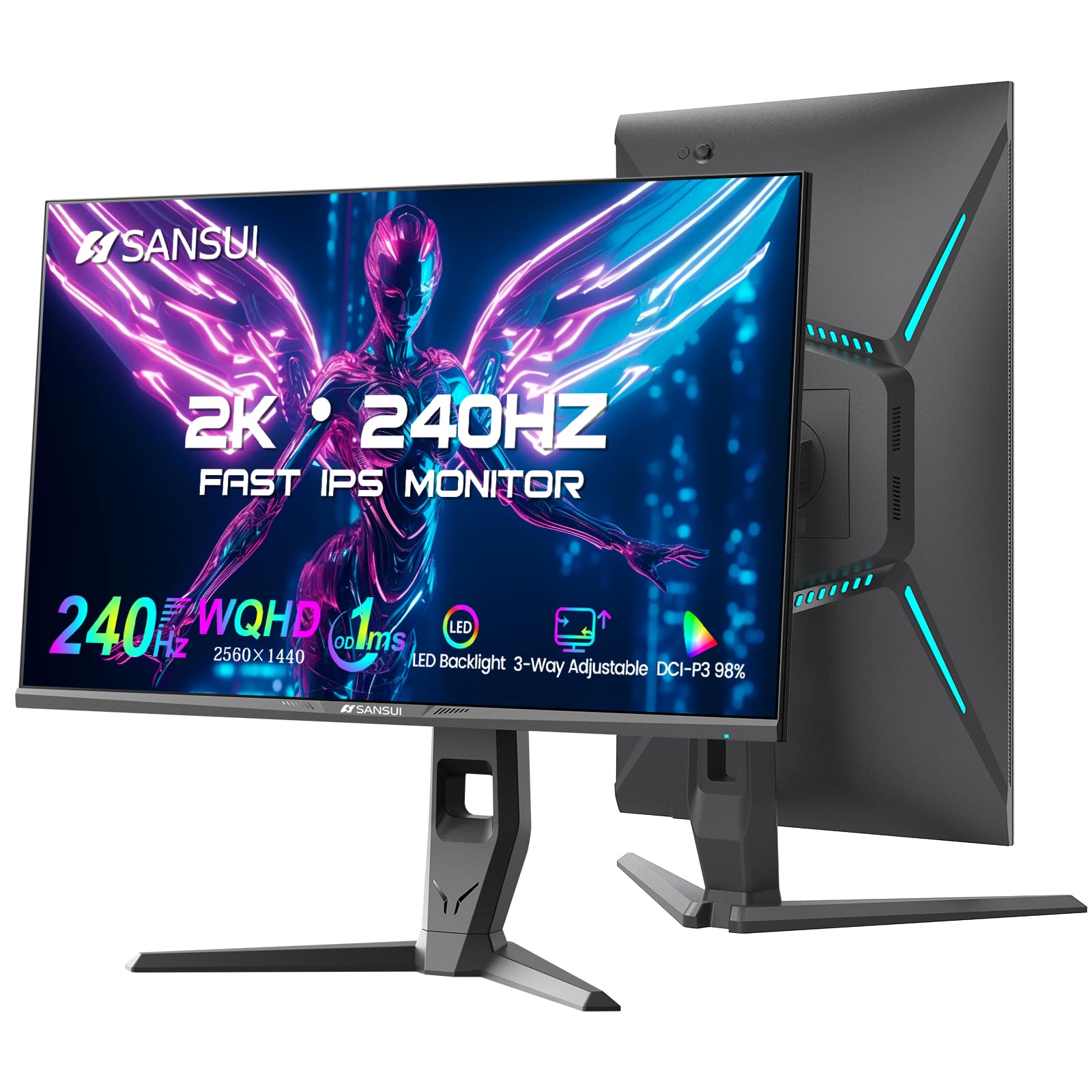 Foto 2 pulgar | Monitor Para Juegos Sansui Wqhd De 27 Pulgadas, 240 Hz, 1 Ms, Amd Freesync - Venta Internacional.