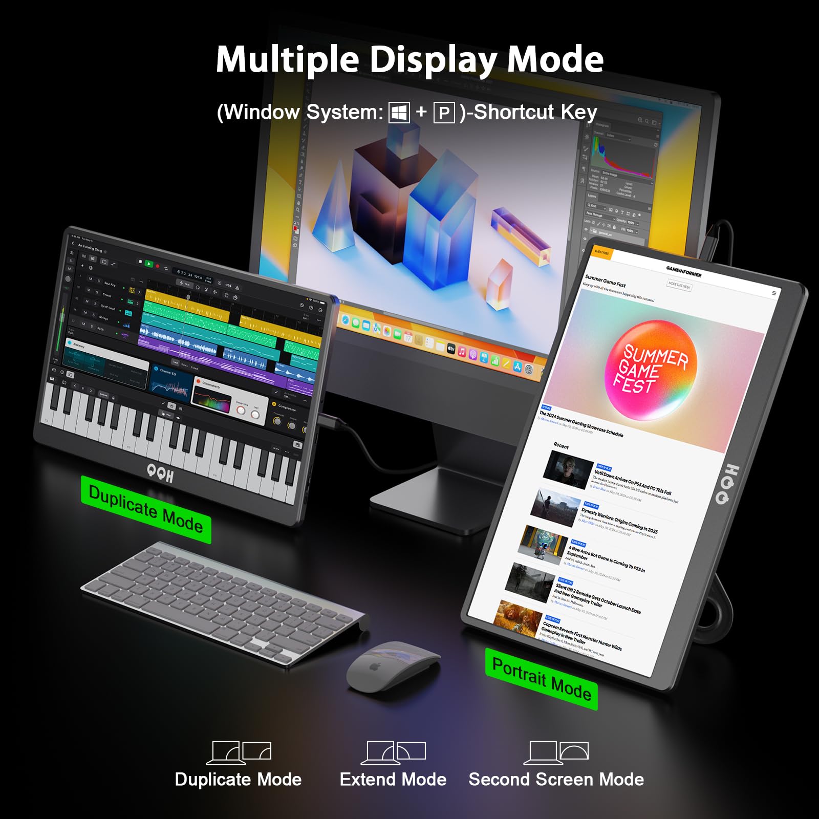 Foto 5 pulgar | Monitor Portátil Qqh 15.6 Fhd 1080p Ips Con Hdr Para Portátil - Venta Internacional.