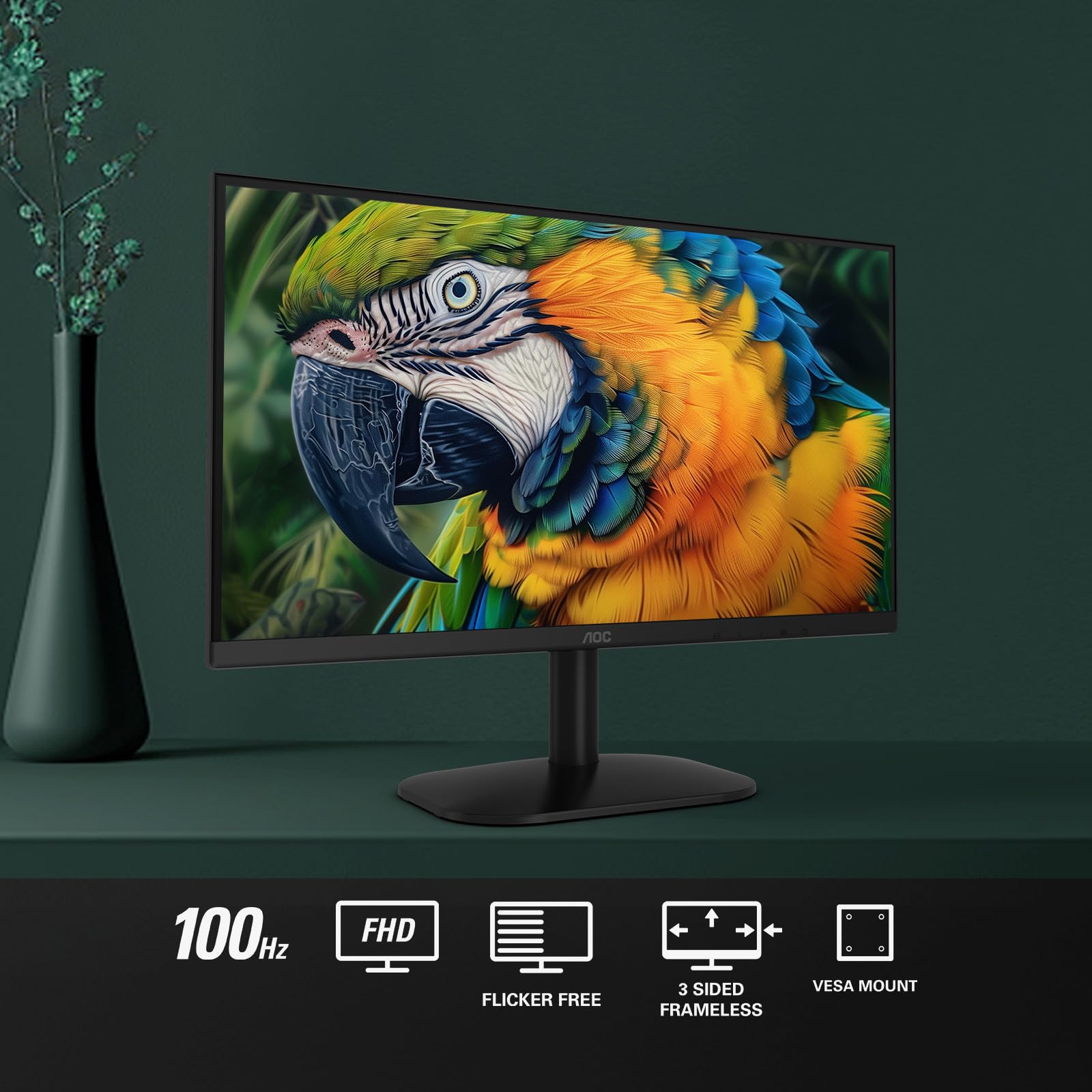 Foto 5 pulgar | Monitor Led Aoc 22b2hm2 De 22 Pulgadas Full Hd (1920 X 1080) De 100 Hz - Venta Internacional.