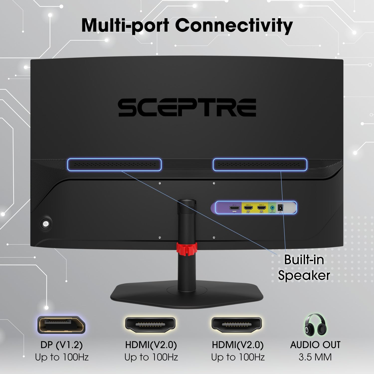 Foto 2 | Monitor Para Juegos Sceptre Curved Displayport 1500r Hdmi De 24 Pulgadas - Venta Internacional.