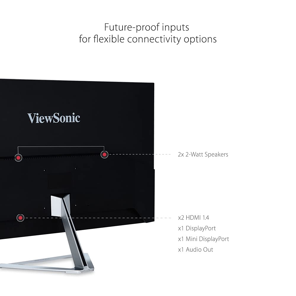 Foto 5 | Monitor Viewsonic Vx3276-2k-mhd 32'' 1440p Ips Hdmi Negro/plateado - Venta Internacional.