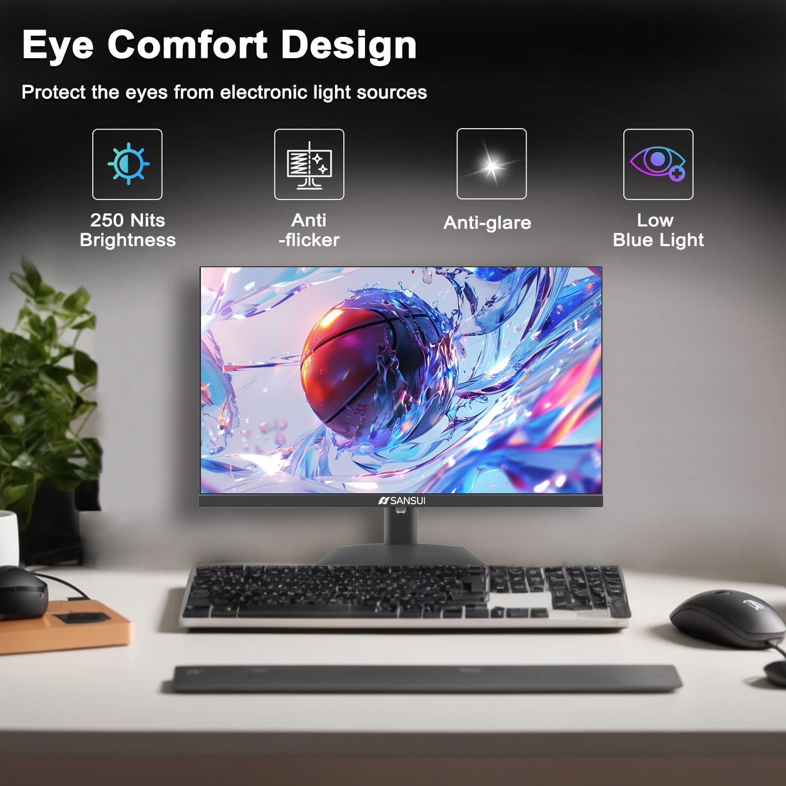 Foto 8 pulgar | Monitor Sansui Ips Fhd 1080p Hdr 75 Hz 1 Ms Con Altavoz De 24 Pulgadas - Venta Internacional.