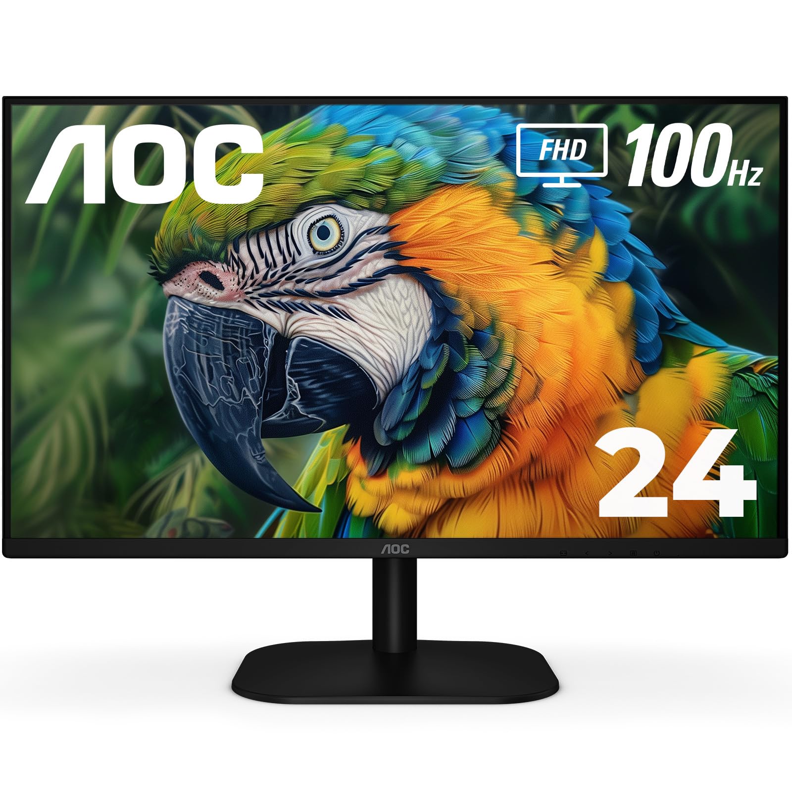 Monitor Aoc 24b2h2, 24 Pulgadas, Sin Marco, Ips Fhd, 1920 X 1080, 100 Hz - Venta Internacional.