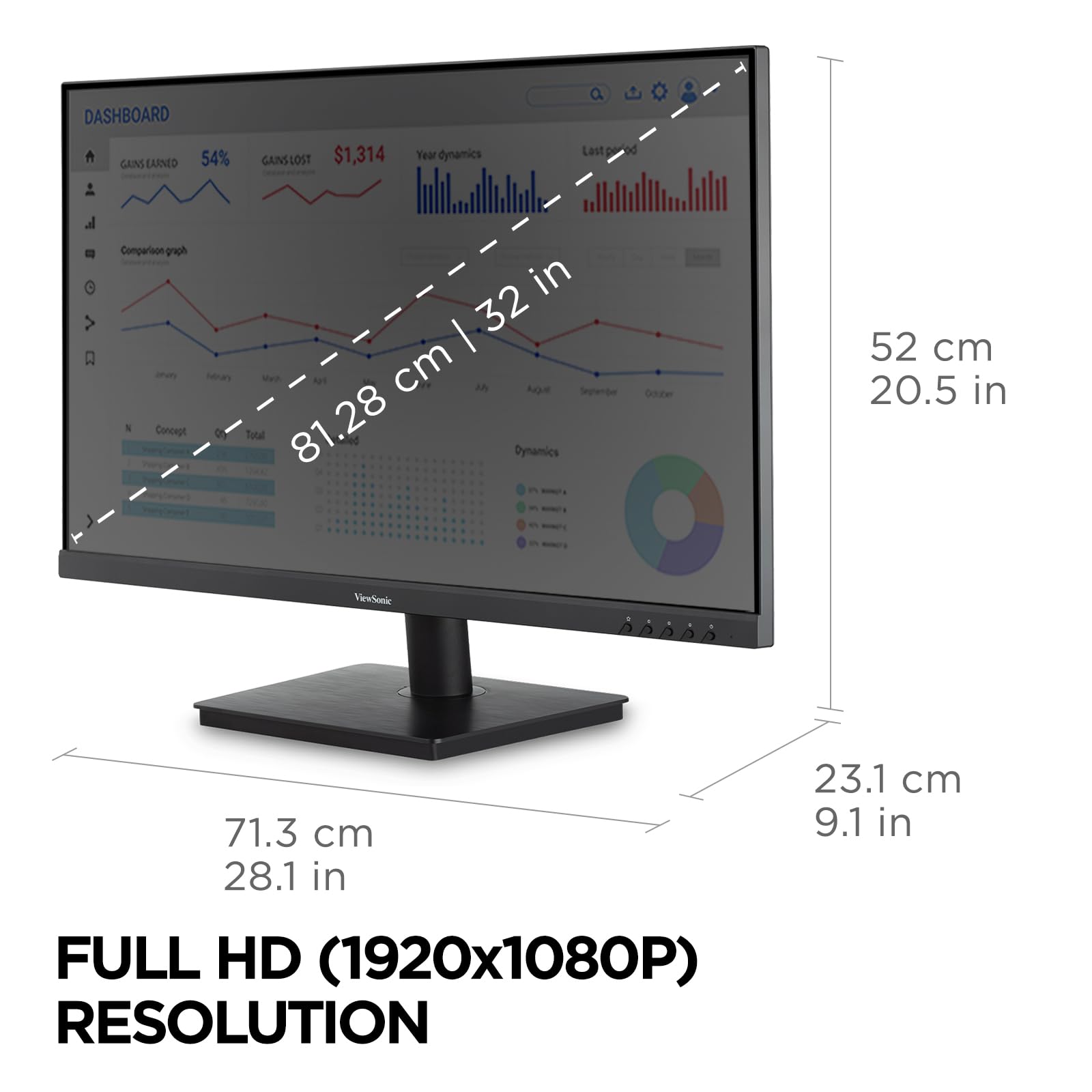 Foto 5 pulgar | Monitor Viewsonic Va3209m Ips Full Hd 1080p 75 Hz De 32 Pulgadas - Venta Internacional.