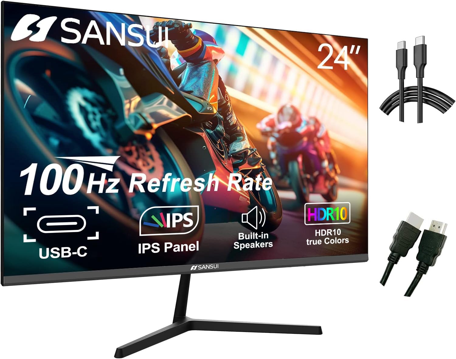 Foto 2 pulgar | Monitor Sansui Ips Usb Tipo C Fhd 1080p De 24 Pulgadas Y 100 Hz - Venta Internacional.