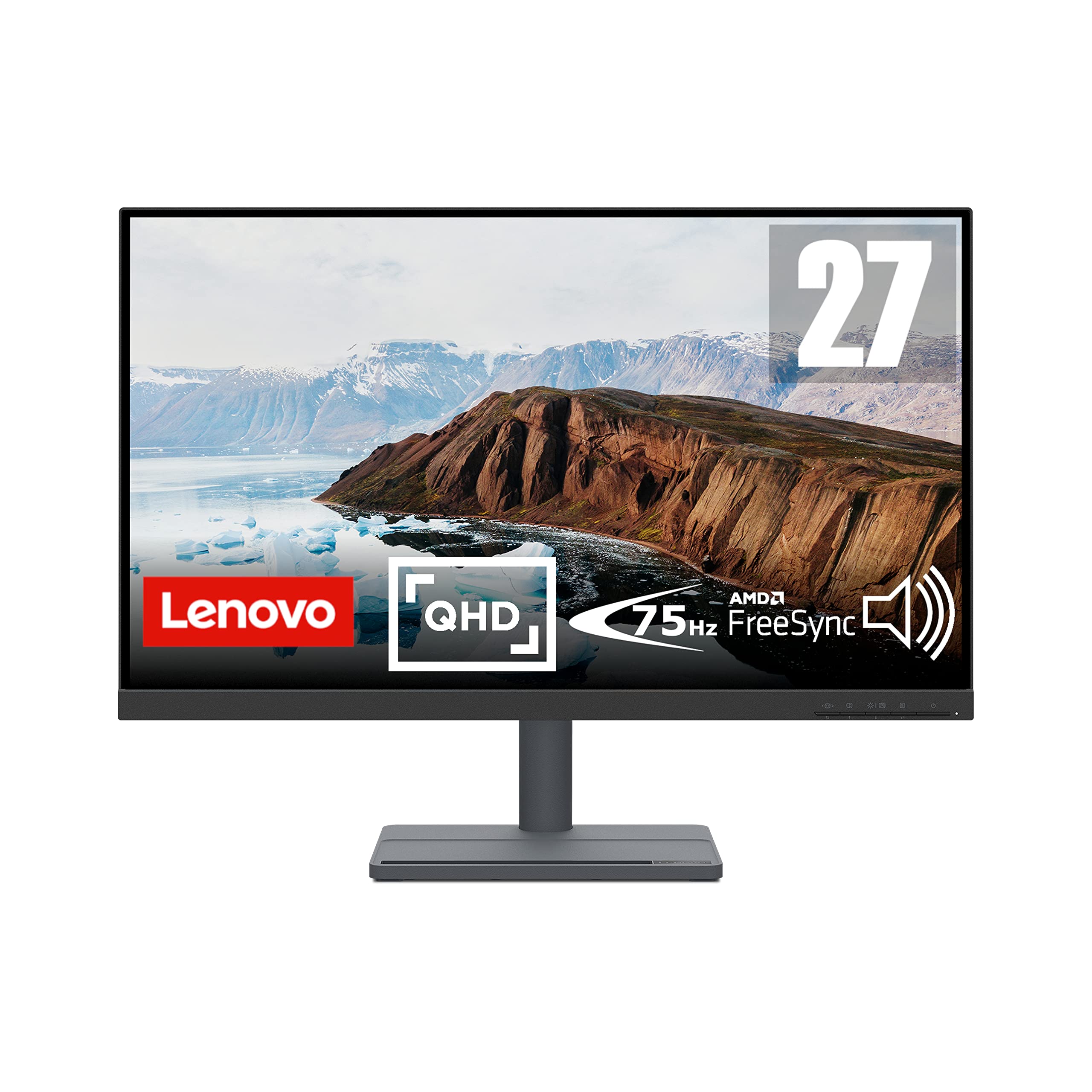 Foto 2 pulgar | Monitor Lenovo L27q-35-2022 27'' Qhd 75 Hz Amd Freesync Gris - Venta Internacional.