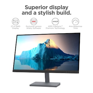 Foto 2 | Monitor Lenovo L27q-35-2022 27'' Qhd 75 Hz Amd Freesync Gris - Venta Internacional.