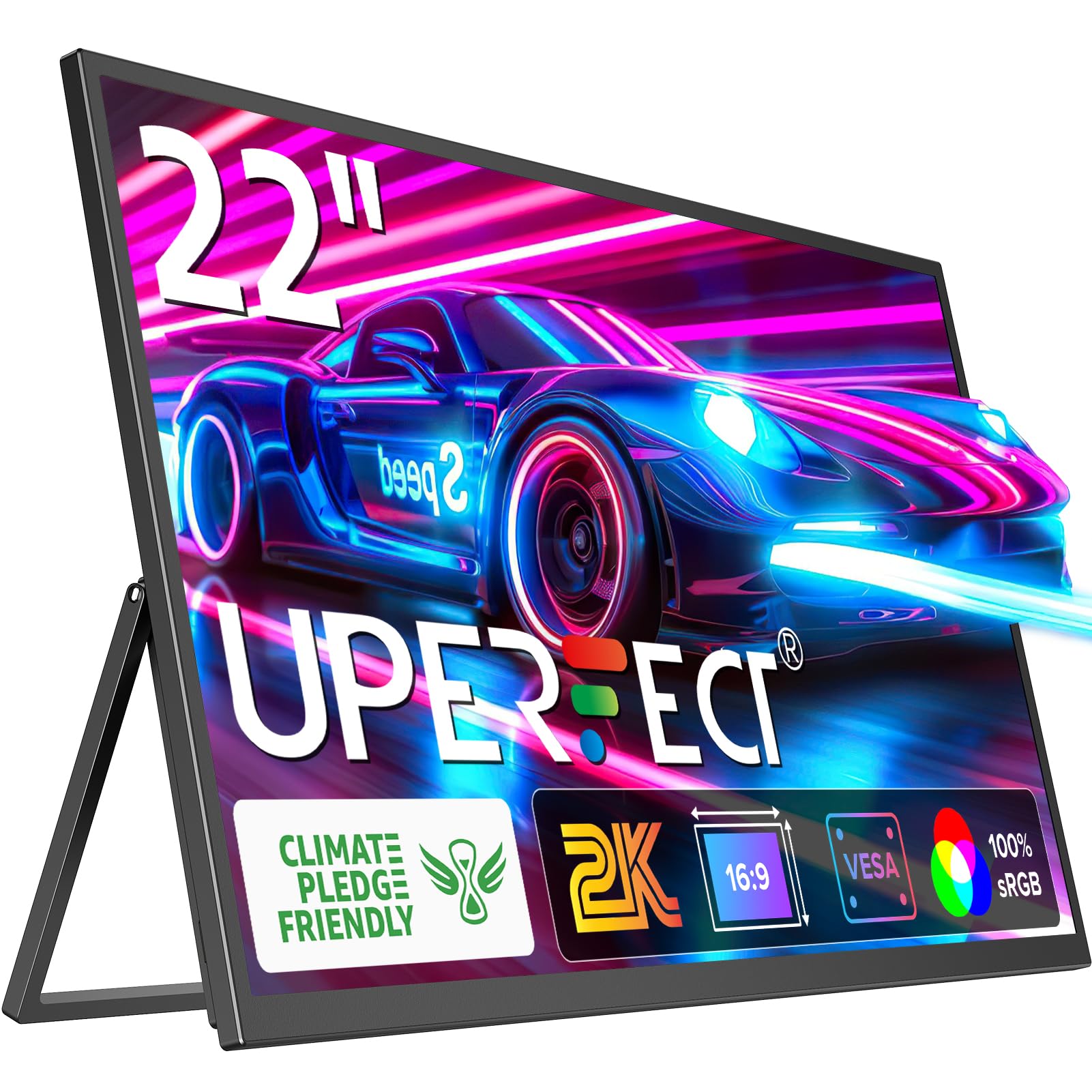 Foto 1 | Monitor Portátil Uperfect 2k de 22 Pulgadas Con Vesa Y Soporte De 180° - Venta Internacional