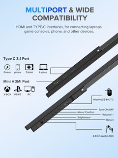 Foto 7 | Monitor Portátil Uperfect 2k de 22 Pulgadas Con Vesa Y Soporte De 180° - Venta Internacional