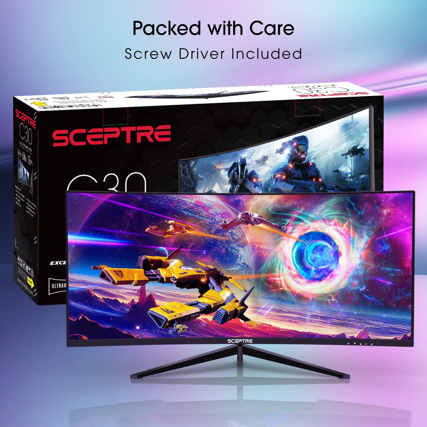 Foto 5 | Monitor Para Juegos Sceptre C305b-200un1 De 30 Pulgadas Curvo 2560 X 1080 - Venta Internacional.