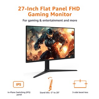 Foto 2 | Monitor Amazon Basics Gaming 27'' Fhd 1080p 165 Hz Negro - Venta Internacional.