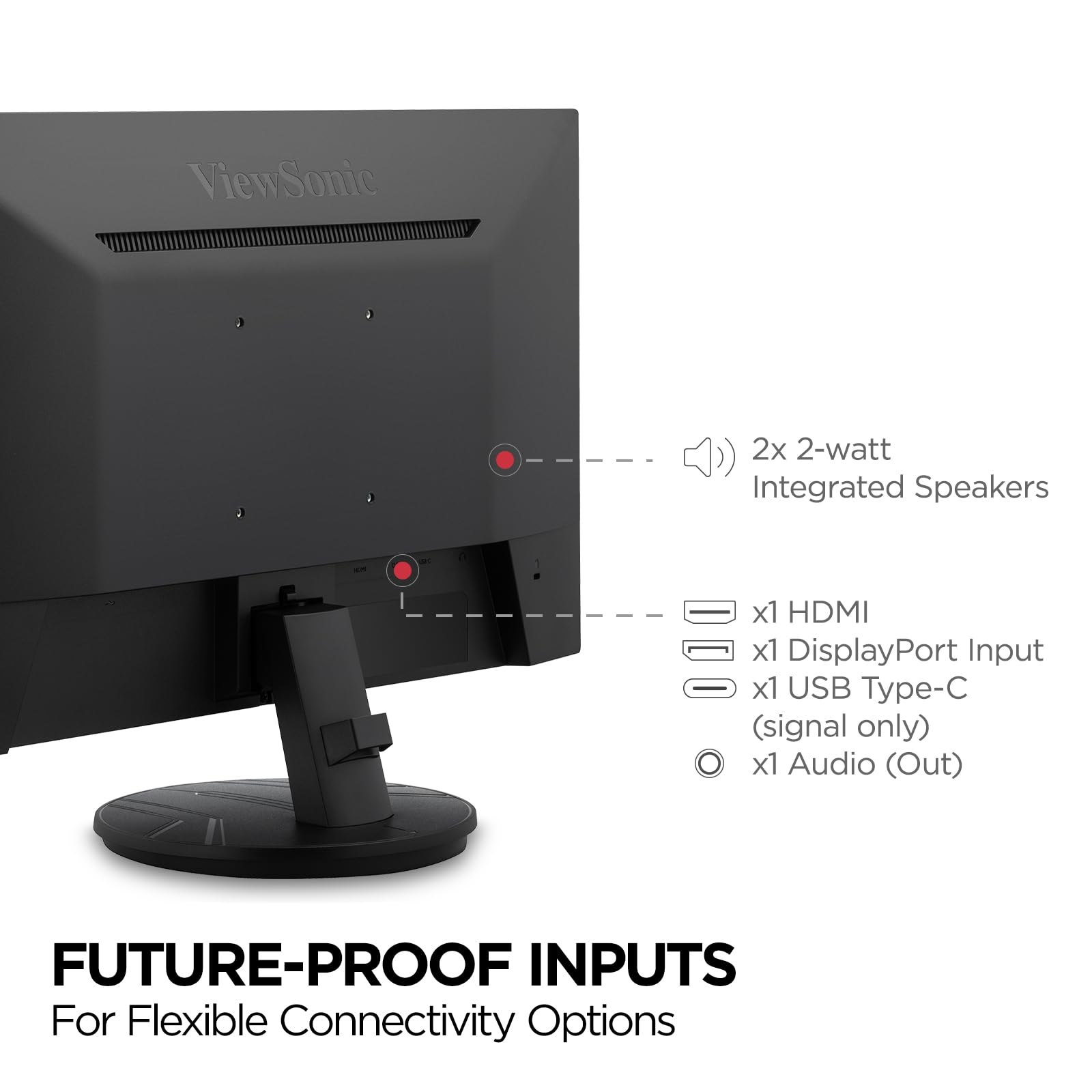 Foto 5 | Monitor Viewsonic Vx2416a Ips De 24 Pulgadas, 1080p, 1 Ms, 120 Hz, Con Protección Ocular - Venta Internacional.