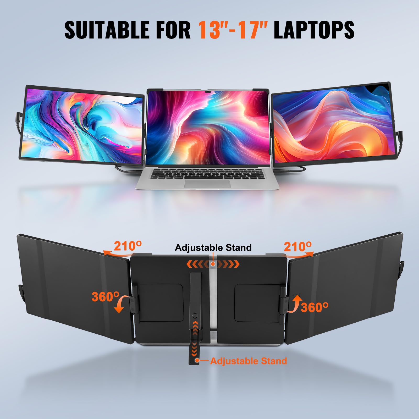 Foto 6 pulgar | Extensor De Pantalla Portátil Para Portátil Vevor 14 Pulgadas Fhd 1080p Ips - Venta Internacional.