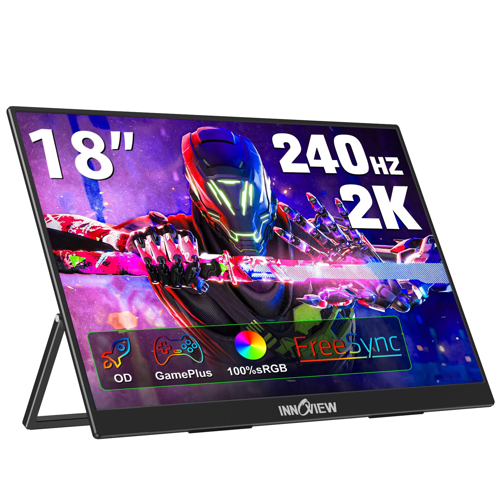 Monitor Portátil Para Juegos Innoview 18'' 2k 240hz 2560x1600 Qhd - Venta Internacional.