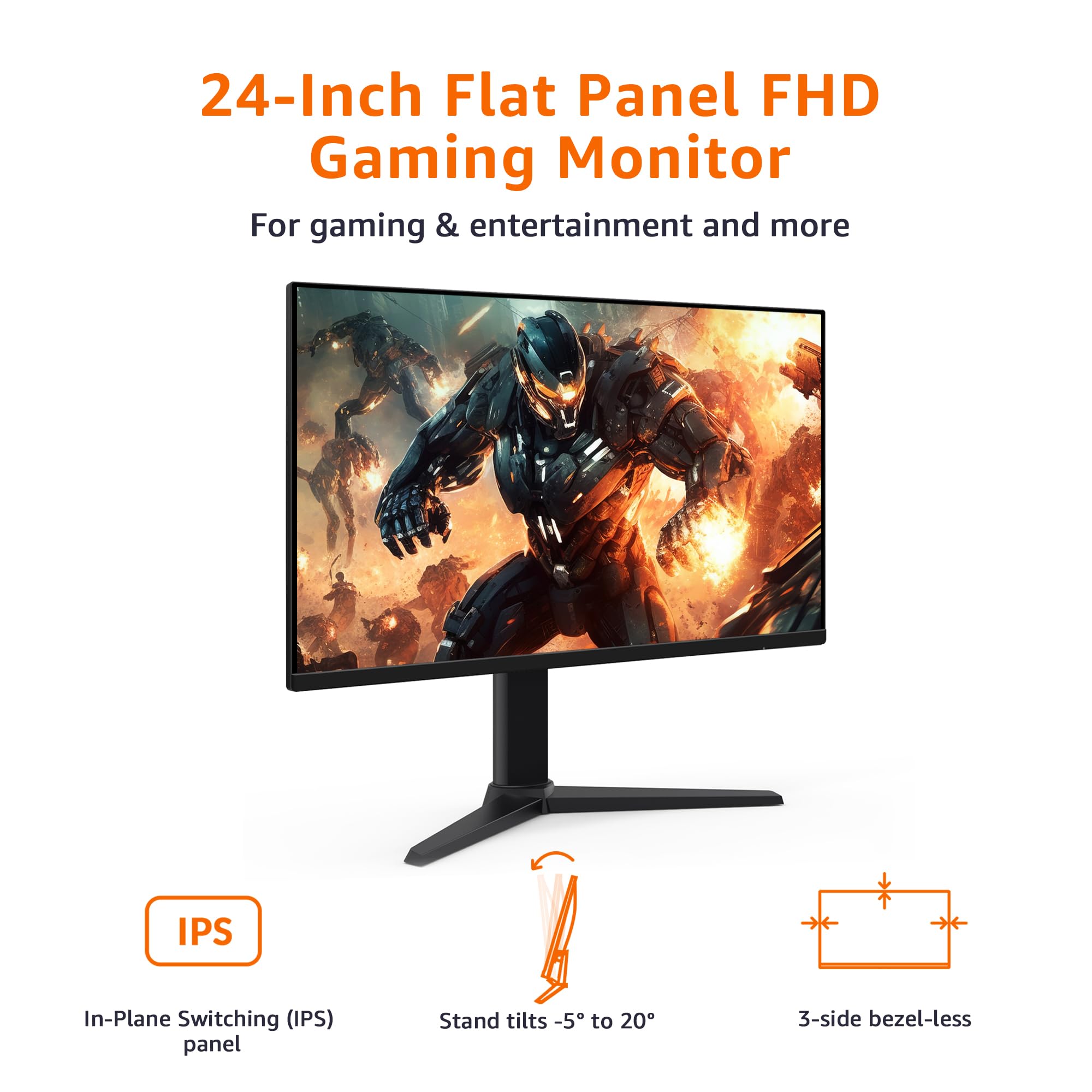 Foto 3 pulgar | Monitor Amazon Basics Gaming, 24 Pulgadas, Fhd, 1080p, 165 Hz - Venta Internacional.