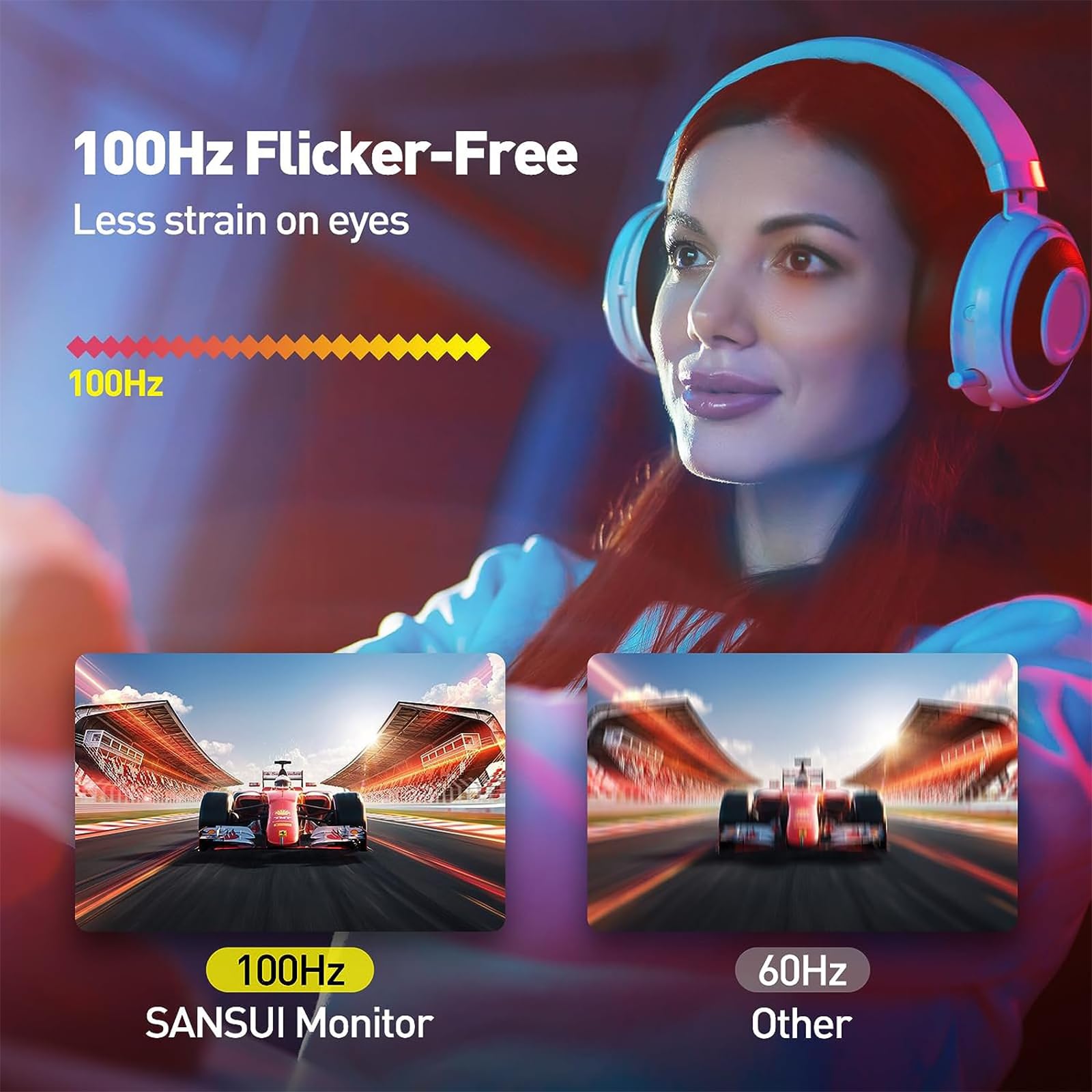 Foto 2 | Monitor Sansui Fhd 1080p 100 Hz Usb Tipo C De 24 Pulgadas Con Altavoz - Venta Internacional
