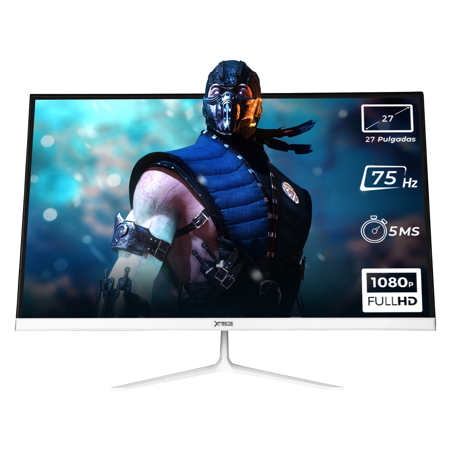 Foto 2 pulgar | Monitor Gamer Xtreme Pc Gaming Infinite Game 27'' 5ms 75hz Fhd Ips Hdmi Altavoces Blanco Freesync G-sync