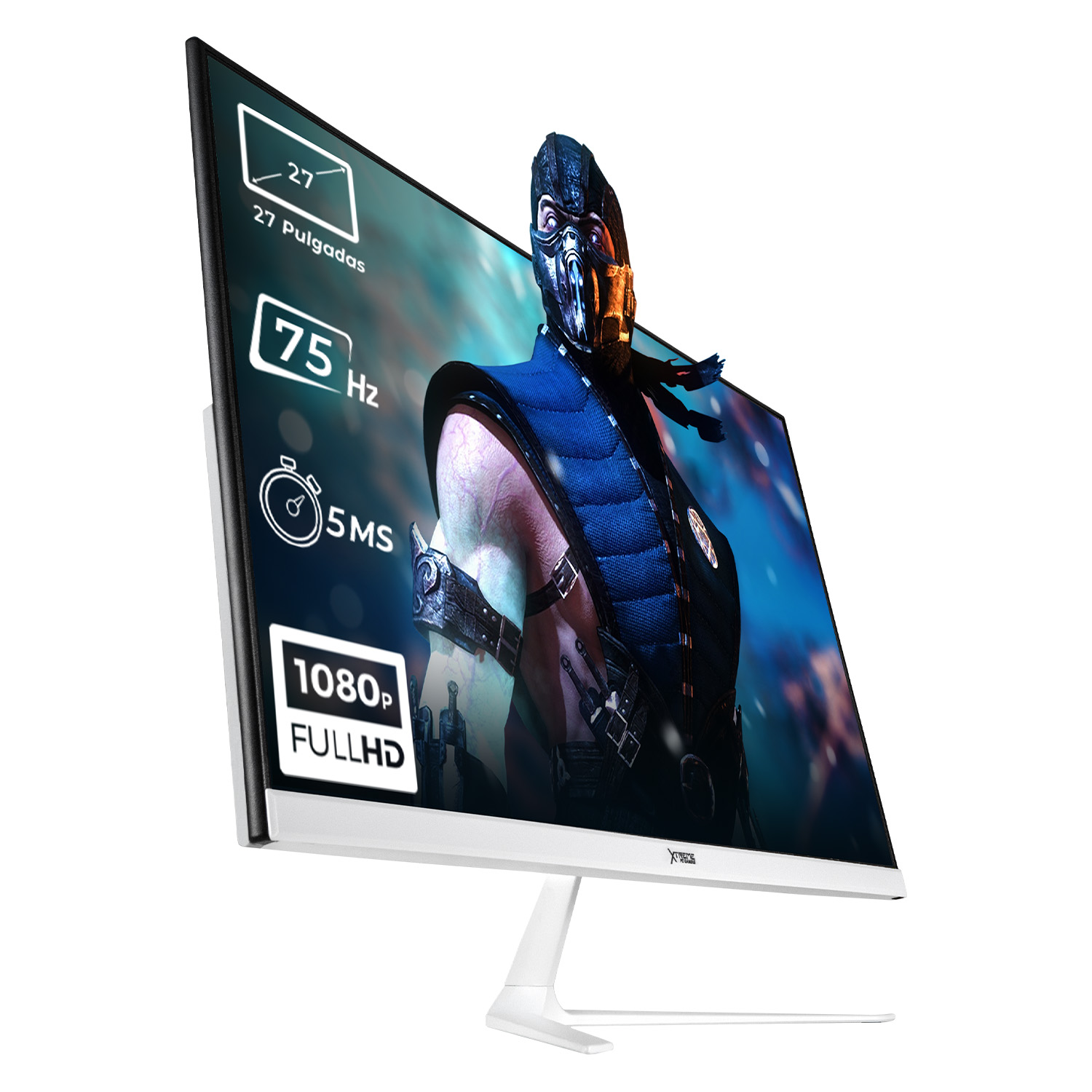 Foto 3 pulgar | Monitor Gamer Xtreme Pc Gaming Infinite Game 27'' 5ms 75hz Fhd Ips Hdmi Altavoces Blanco Freesync G-sync