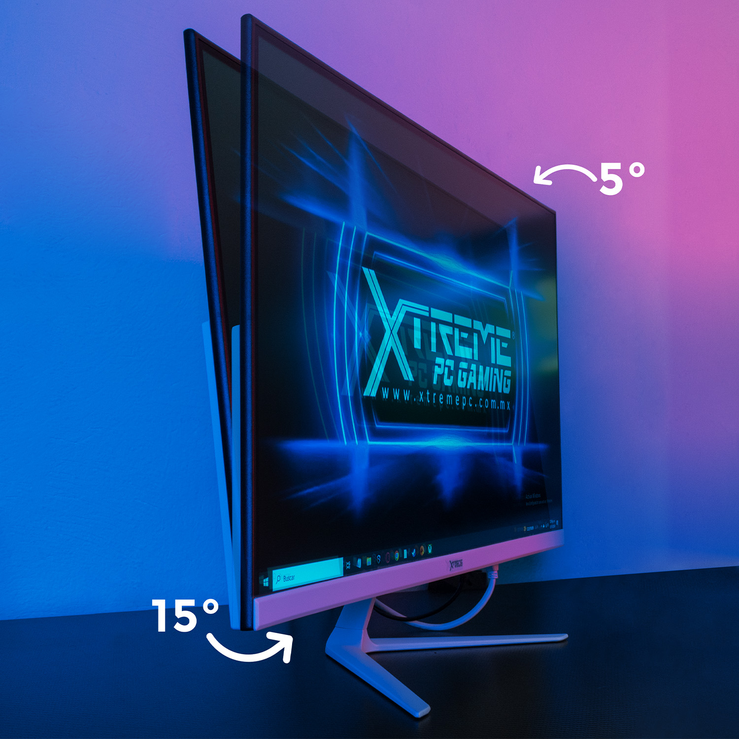 Foto 8 pulgar | Monitor Gamer Xtreme Pc Gaming Infinite Game 27'' 5ms 75hz Fhd Ips Hdmi Altavoces Blanco Freesync G-sync