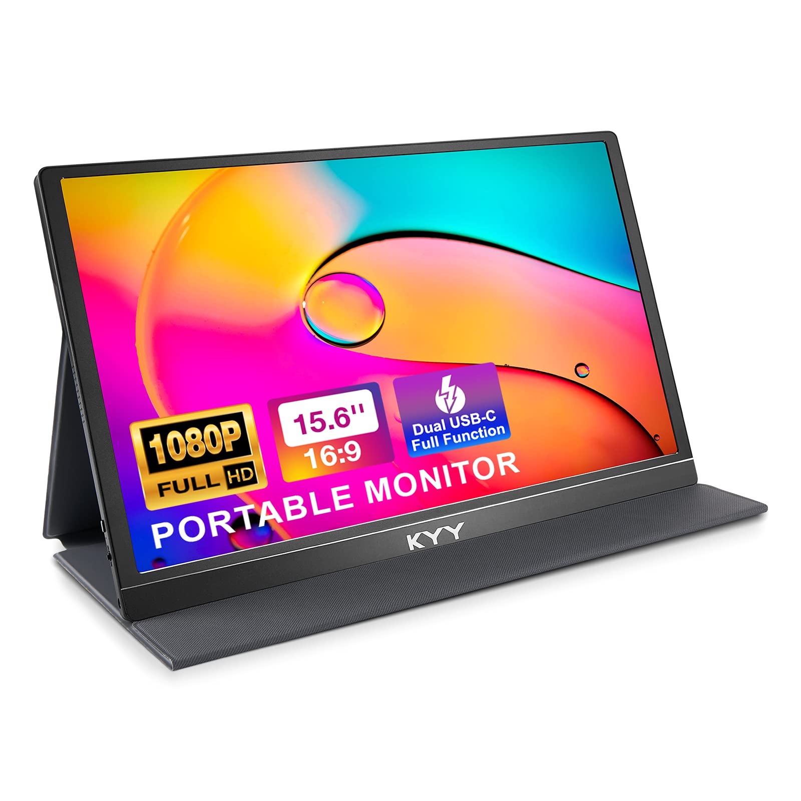 Monitor Portátil Kyy 15.6 Pulgadas 1080p Fhd Usb-c con Cubierta - Venta Internacional