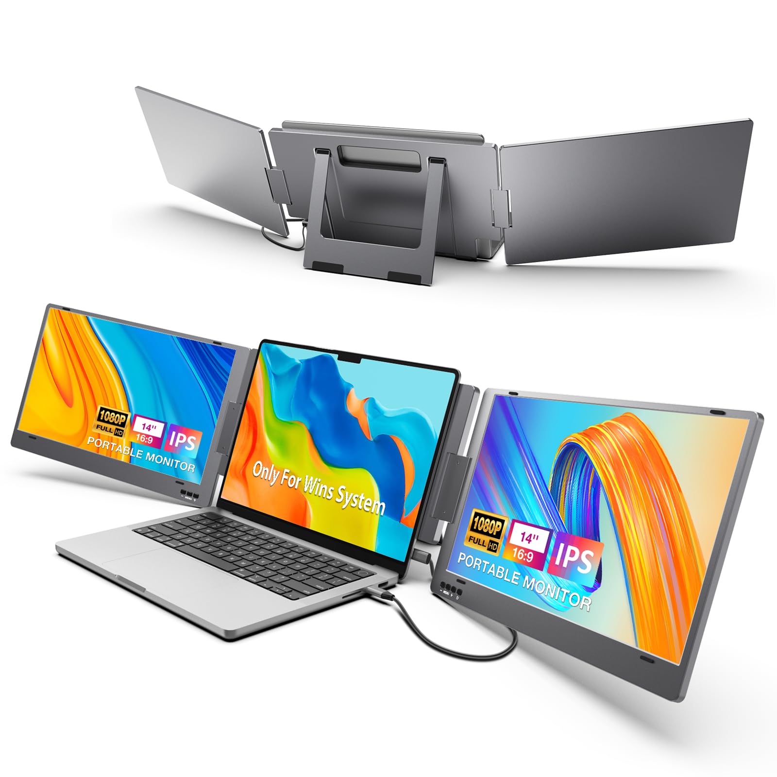 Foto 2 pulgar | Extensor De Pantalla Triple Para Portátil Kyy X90 14'' 1080p Fhd Ips - Venta Internacional.