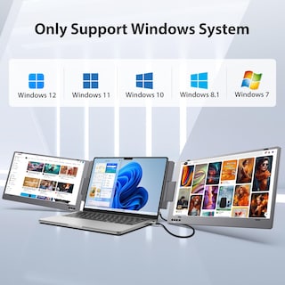 Foto 2 | Extensor De Pantalla Triple Para Portátil Kyy X90 14'' 1080p Fhd Ips - Venta Internacional.