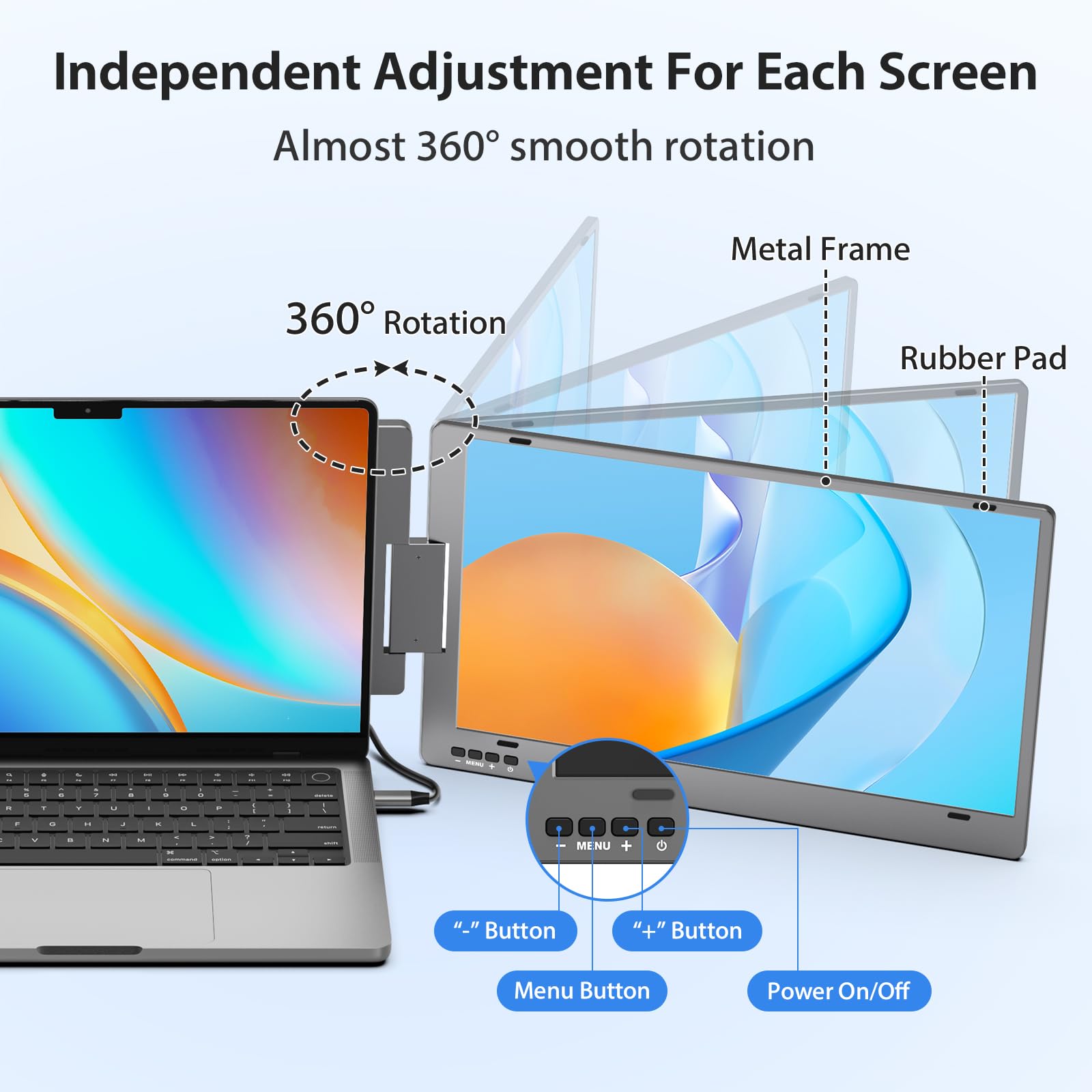 Foto 6 pulgar | Extensor De Pantalla Triple Para Portátil Kyy X90 14'' 1080p Fhd Ips - Venta Internacional.