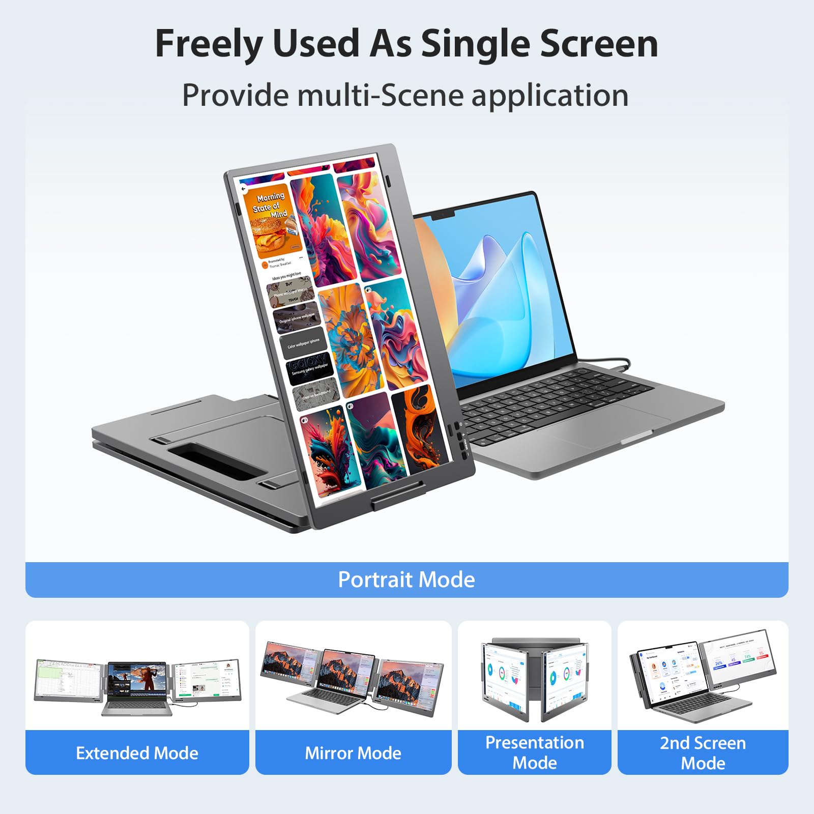 Foto 7 | Extensor De Pantalla Triple Para Portátil Kyy X90 14'' 1080p Fhd Ips - Venta Internacional.